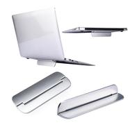 OfficeWorld Range Support Invisible Portable pour Ordinateur Portable - Hauteur réglable, flottabilité Stable, Coussinets antidérapants - Accessoires pour Bureau - Argent