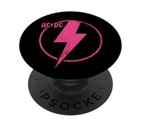 Official AC/DC Pink Distressed Logo ACDC PopSockets PopGrip Adhésif