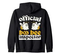 Official Boo Bee Inspector Halloween Humor Funny Ghost Sweat à Capuche