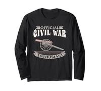 Official Civil War Enthusiast Guerre Civile Américaine USA Manche Longue