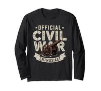 Official Civil War Enthusiast Guerre Civile Américaine USA Manche Longue