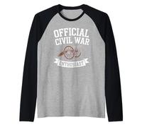 Official Civil War Enthusiast Guerre Civile Américaine USA Manche Raglan