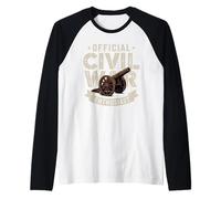 Official Civil War Enthusiast Guerre Civile Américaine USA Manche Raglan