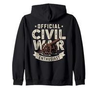 Official Civil War Enthusiast Guerre Civile Américaine USA Sweat à Capuche