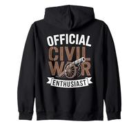 Official Civil War Enthusiast Guerre Civile Américaine USA Sweat à Capuche
