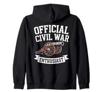 Official Civil War Enthusiast Guerre Civile Américaine USA Sweat à Capuche