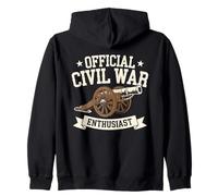 Official Civil War Enthusiast Guerre Civile Américaine USA Sweat à Capuche