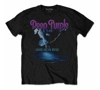 Official Deep Purple T Shirt Smoke on The Water Black Mens Classic Rock Tee New