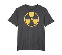 Official Duke Nukem Radiation Symbol Nuke 3D Gold T-Shirt, Homme Grandes Tailles, Chiné Foncé, 4X Tall