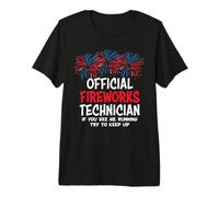 Official Fireworks Technician If You See Me Running 4th July T-Shirt Haut de Gamme