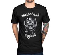 Official Motorhead Everything Louder England T-Shirt Black Manches Courtes(X-Large)