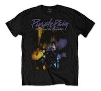 Official Prince Purple Rain T Shirt (Noir) - Medium