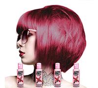 Official Renbow Crazy Color Semi-Permanent Hair Dye Color Cream - 4 x Ruby Rouge 100ml