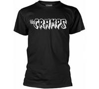 Official The Cramps Mens Women T Shirt 100% Cotton Logo Mens Black Punk Rock Metal Classic Tee Unisex Manches Courtes(X-Large)