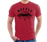 Official Volkswagen Beetle Black Live The Adventure Men's T-Shirt
