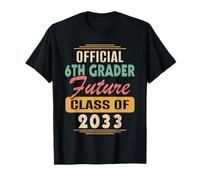 Officiel 6e année Future Class of 2033 Retro First Day T-Shirt