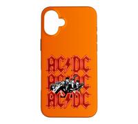 Officiel AC/DC Angus and Brian Red Lightning Logo Rock Band Coque pour iPhone 16 Plus