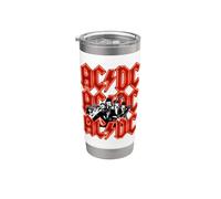 Officiel AC/DC Angus and Brian Red Lightning Logo Rock Band Gobelet isotherme en acier inoxydable double paroi