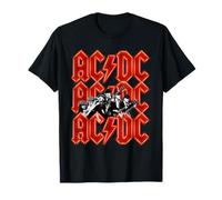 Officiel AC/DC Angus and Brian Red Lightning Logo Rock Band T-Shirt