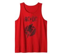 Officiel AC/DC Foudre Rock Musique Groupe Classique Débardeur, Homme, Rouge, M