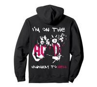 Officiel AC/DC I'm on The Highway to Hell Groupe Musique Sweat à Capuche, Unisexe pour Adultes, Noir, XL