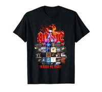 Officiel AC/DC In Rock We Trust Album Covers Groupe T-Shirt
