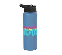 Officiel AC/DC Neon Flames Hard Rock Band Femme Stainless Steel Insulated Water Bottle