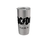Officiel AC/DC Plug me In Logo Gobelet isotherme en acier inoxydable double paroi