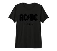 Officiel AC/DC Plug me in Logo T-Shirt Haut de Gamme