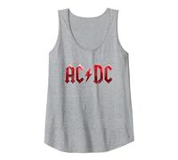 Officiel AC/DC Red Ice Logo Rock Musique Band Débardeur, Femme, Gris Chiné, L