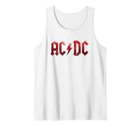 Officiel AC/DC Red Ice Logo Rock Musique Band Débardeur, Homme, Blanc, L