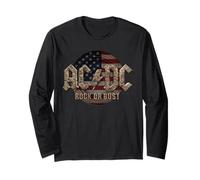 Officiel AC/DC Rock Or Bust US Flag Rock Band Manche Longue