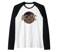 Officiel AC/DC Rock Or Bust US Flag Rock Band Manche Raglan