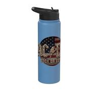 Officiel AC/DC Rock or Bust US Flag Rock Band Stainless Steel Insulated Water Bottle