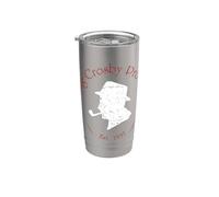 Officiel Bing Crosby Silhouette Pro Golf Red and White Gobelet isotherme en acier inoxydable double paroi