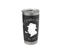 Officiel Bing Crosby Silhouette Pro Golf White Gobelet isotherme en acier inoxydable double paroi