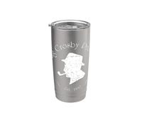 Officiel Bing Crosby Silhouette Pro Golf White Gobelet isotherme en acier inoxydable double paroi