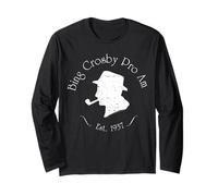 Officiel Bing Crosby Silhouette Pro Golf White Manche Longue