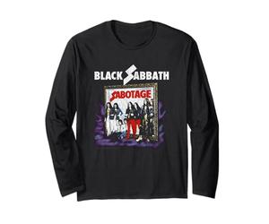 Officiel Black Sabbath Sabotage Album Vintage Rock Band Manche Longue