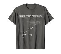 Officiel Cigarettes After Sex Heavenly Indie Pop T-Shirt, Homme, Asphalte, 6XL