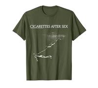 Officiel Cigarettes After Sex Heavenly Indie Pop T-Shirt, Homme, Olive, M