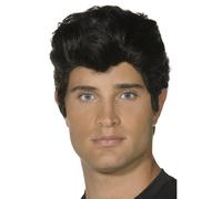 Officiel Danny Perruque Noir Graisse Dernier Scène 50s Hommes Déguisement Neuf