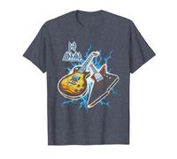 Officiel Def Leppard Amazon Exclusive Guitar Tour 2025 T-Shirt, Homme, Bleu Chiné, 6XL
