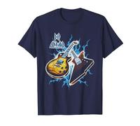 Officiel Def Leppard Amazon Exclusive Guitar Tour 2025 T-Shirt, Homme, Bleu Marine, 5XL