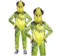 Officiel Dr Seuss le Grinch Déguisement Enfants Noël Costume Âge 4-12