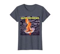 Officiel Faith No More The Real Thing Band Alternative Metal T-Shirt, Femme, Bleu Chiné, XS