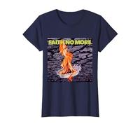 Officiel Faith No More The Real Thing Band Alternative Metal T-Shirt, Femme, Bleu Marine, XS
