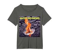 Officiel Faith No More The Real Thing Band Alternative Metal T-Shirt, Femme Grandes Tailles, Asphalte, 1X