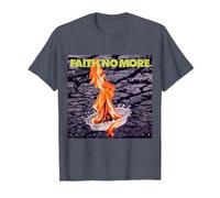Officiel Faith No More The Real Thing Band Alternative Metal T-Shirt, Homme, Bleu Chiné, 6XL