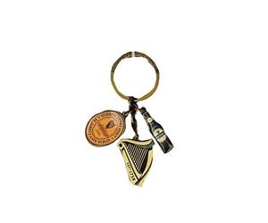 Officiel Guinness Multi-Charm Porte vec Bouteille, Logo et Harpe Breloques